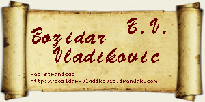 Božidar Vladiković vizit kartica